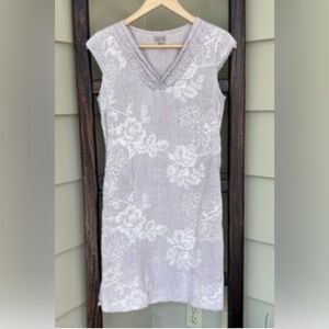 Lina Tomei Lavender Dress with Embroidery